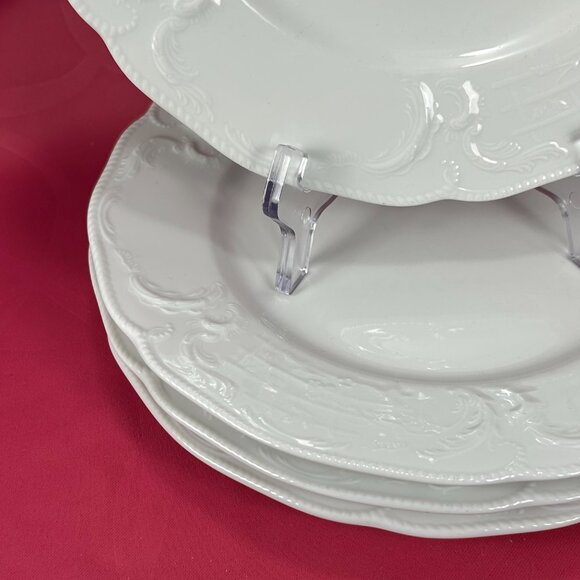 set of 4 Rosenthal Germany Classic Rose luncheon/dinner plates - Picture 2 of 5